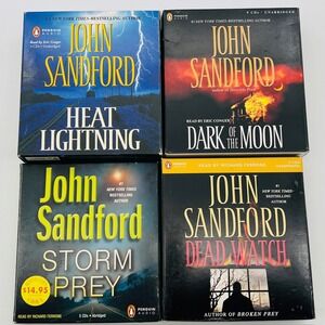 John Sandford Audiobook Lot of 4 Heat Lightning Dark Moon Storm Prey Dead Watch